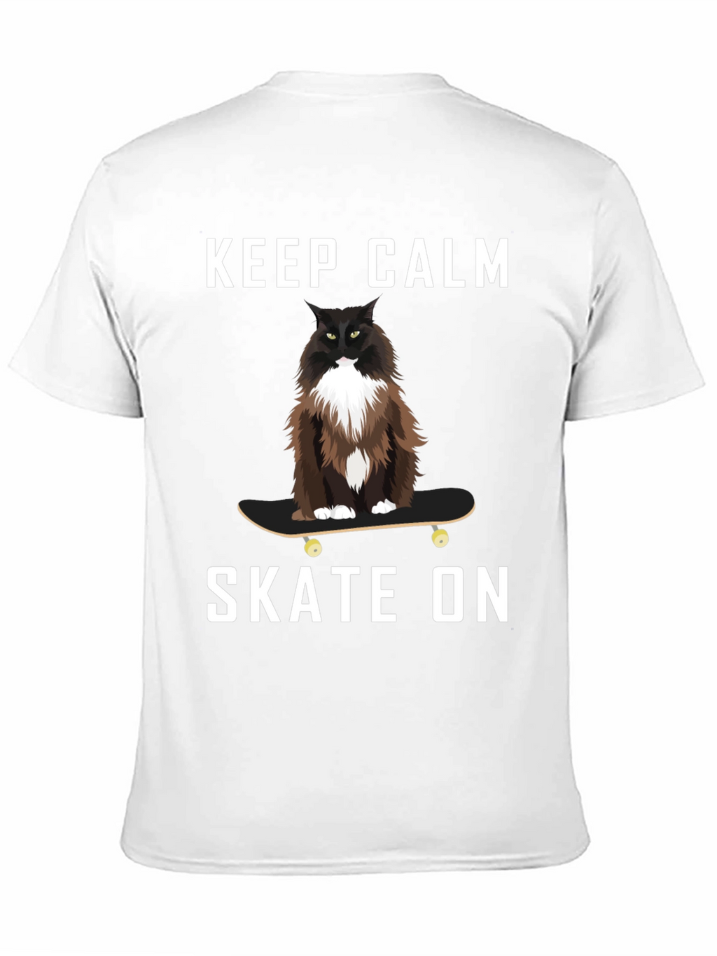 Keep Calm Skate On Cat T-Shirt