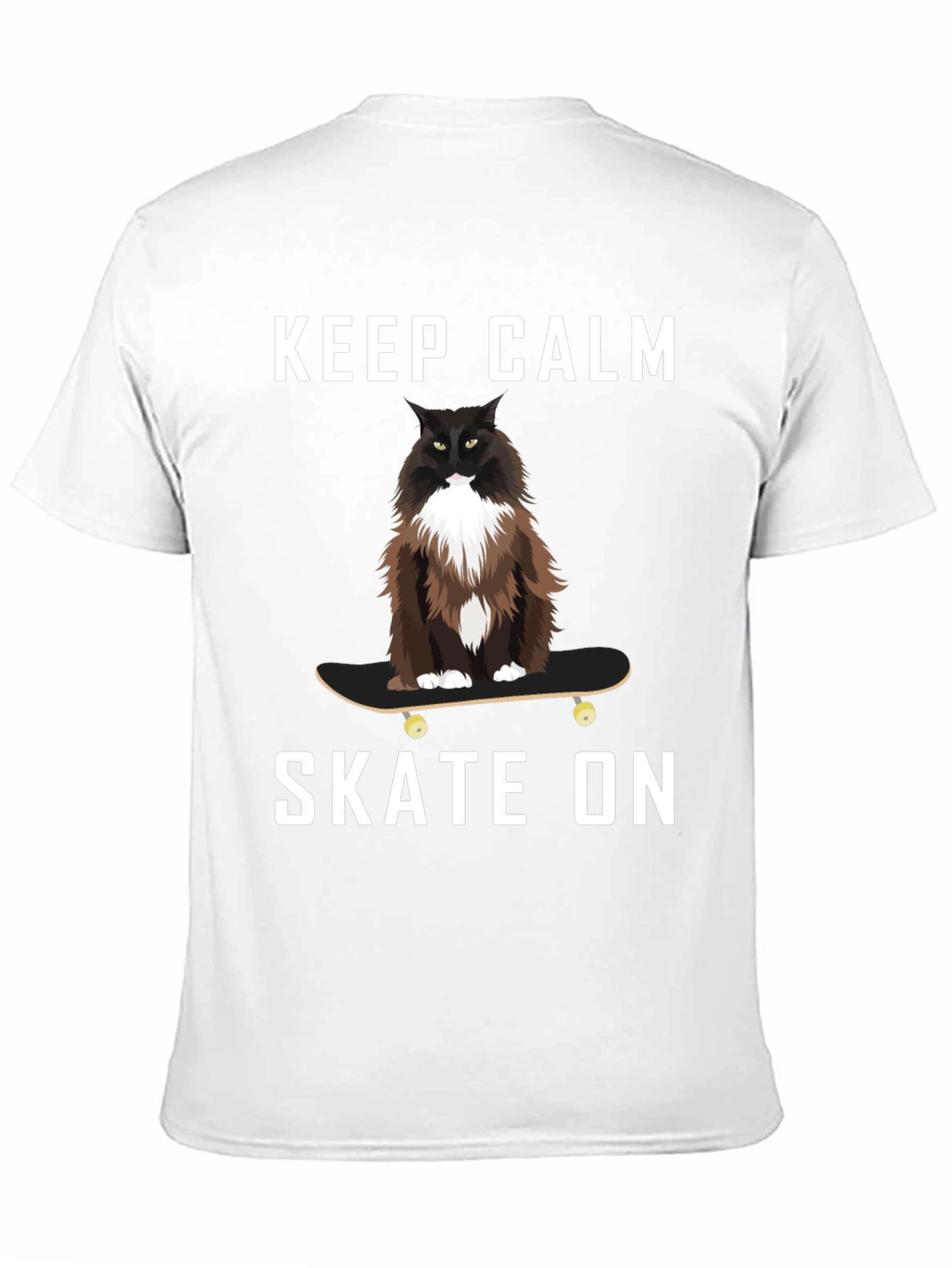 Keep Calm Skate On Cat T-Shirt