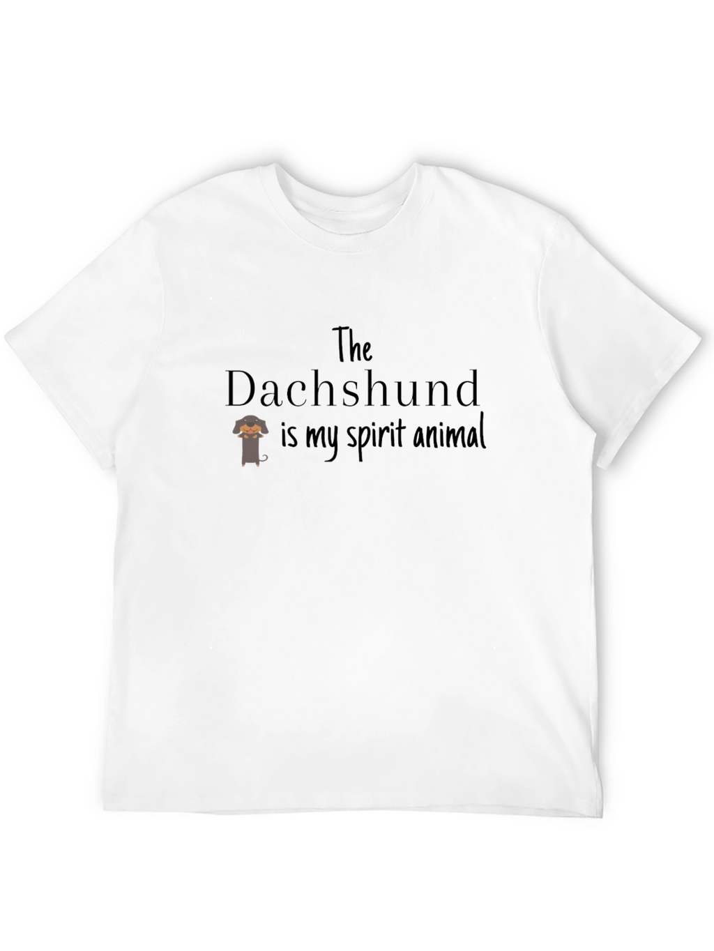 Dachshund Spirit Animal Graphic Tee - Black