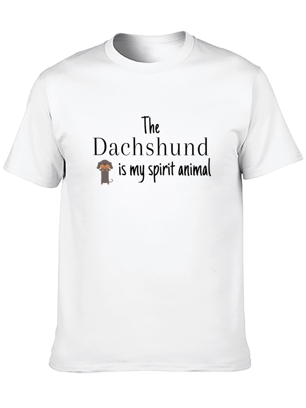 Dachshund Spirit Animal Graphic Tee - Black