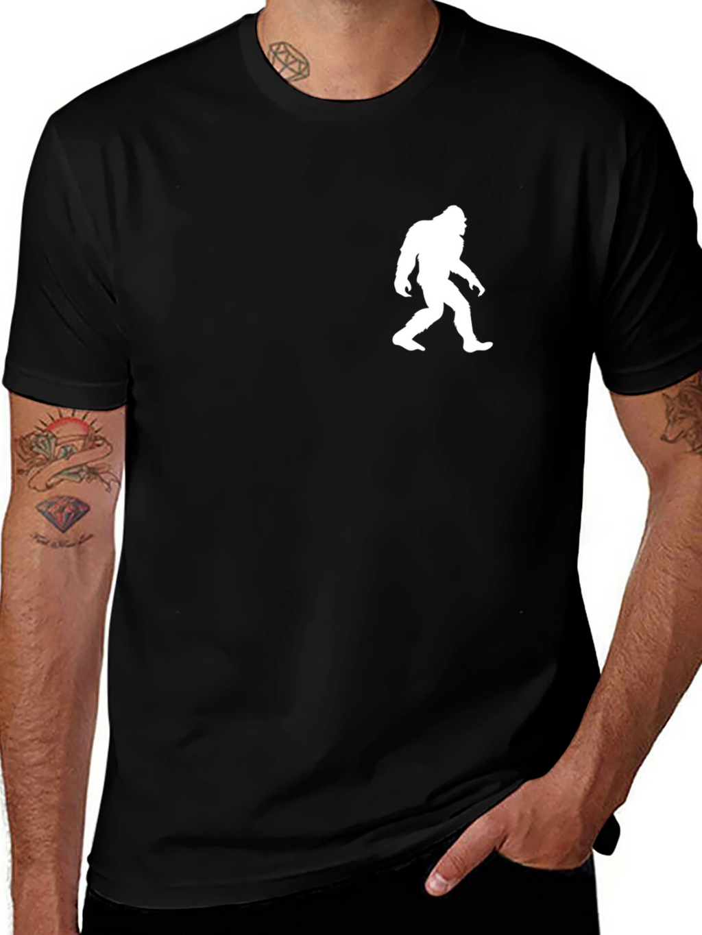 Bigfoot Silhouette Black T-Shirt