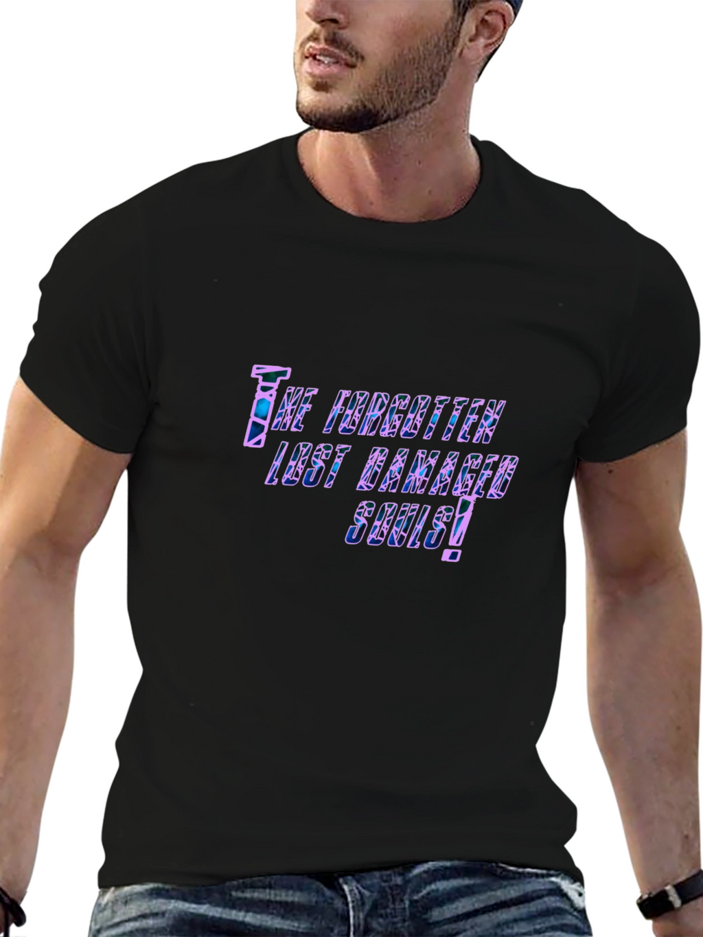 The Forgotten Lost Damaged Souls! Black T-Shirt