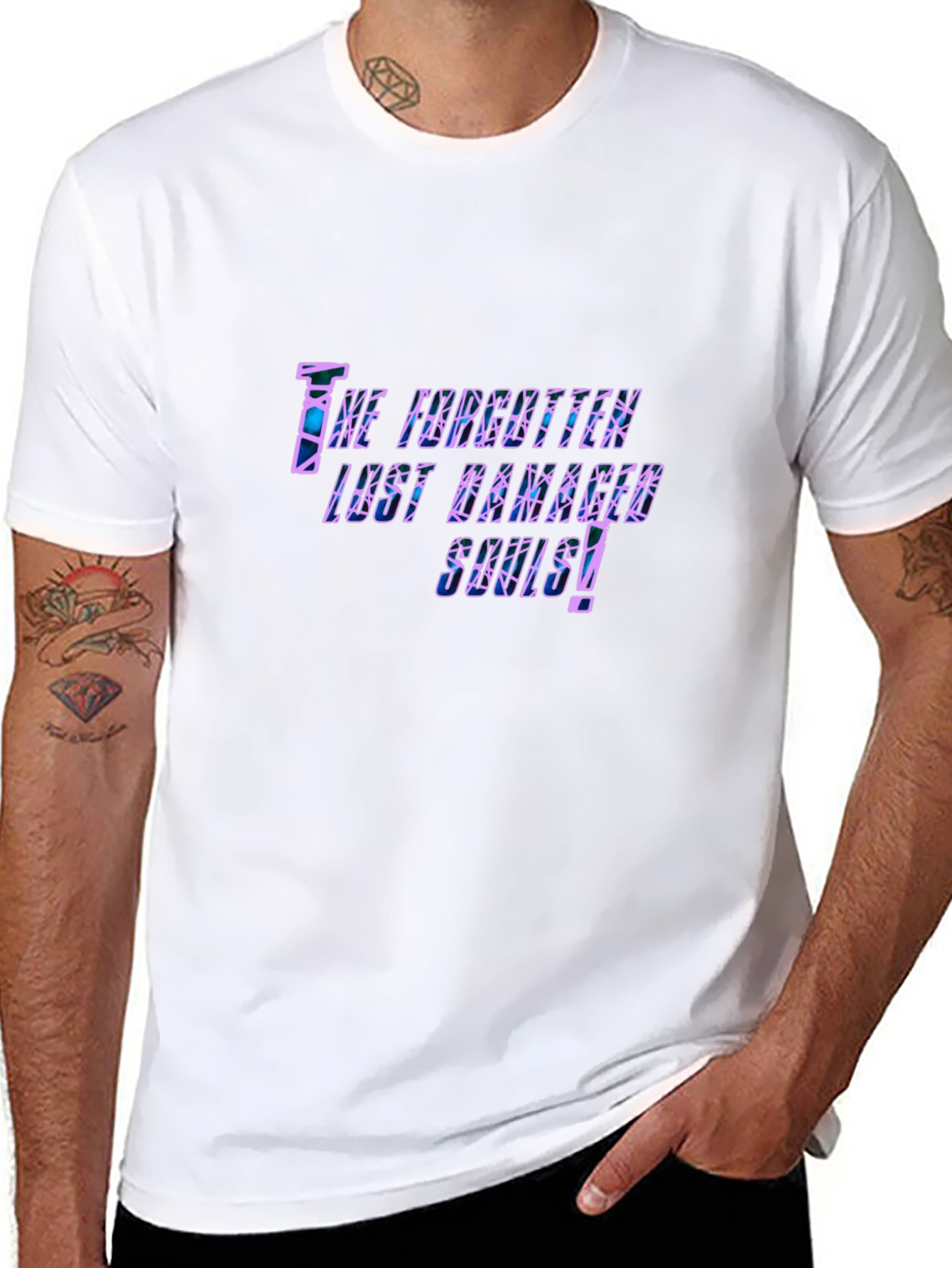 The Forgotten Lost Damaged Souls! Black T-Shirt