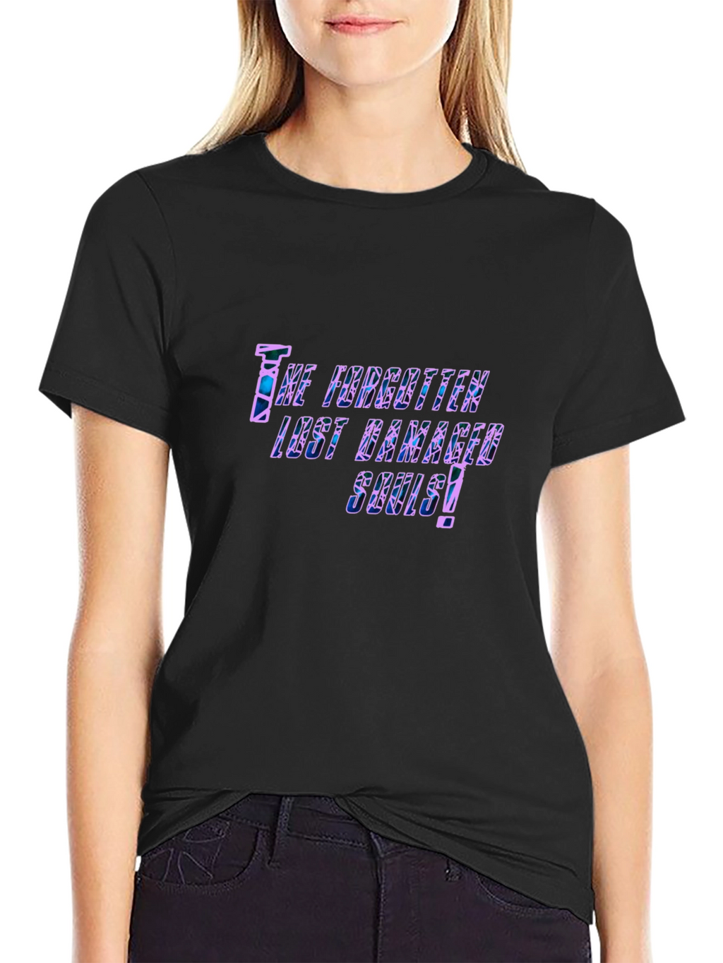 The Forgotten Lost Damaged Souls! Black T-Shirt