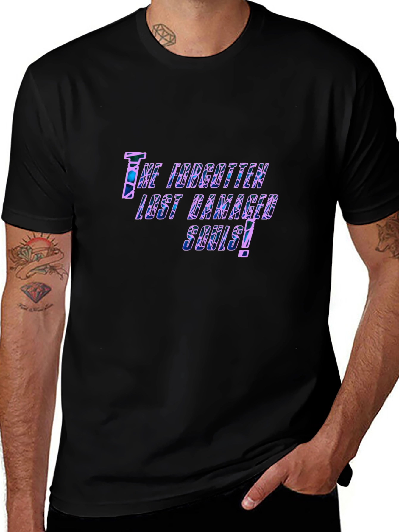 The Forgotten Lost Damaged Souls! Black T-Shirt