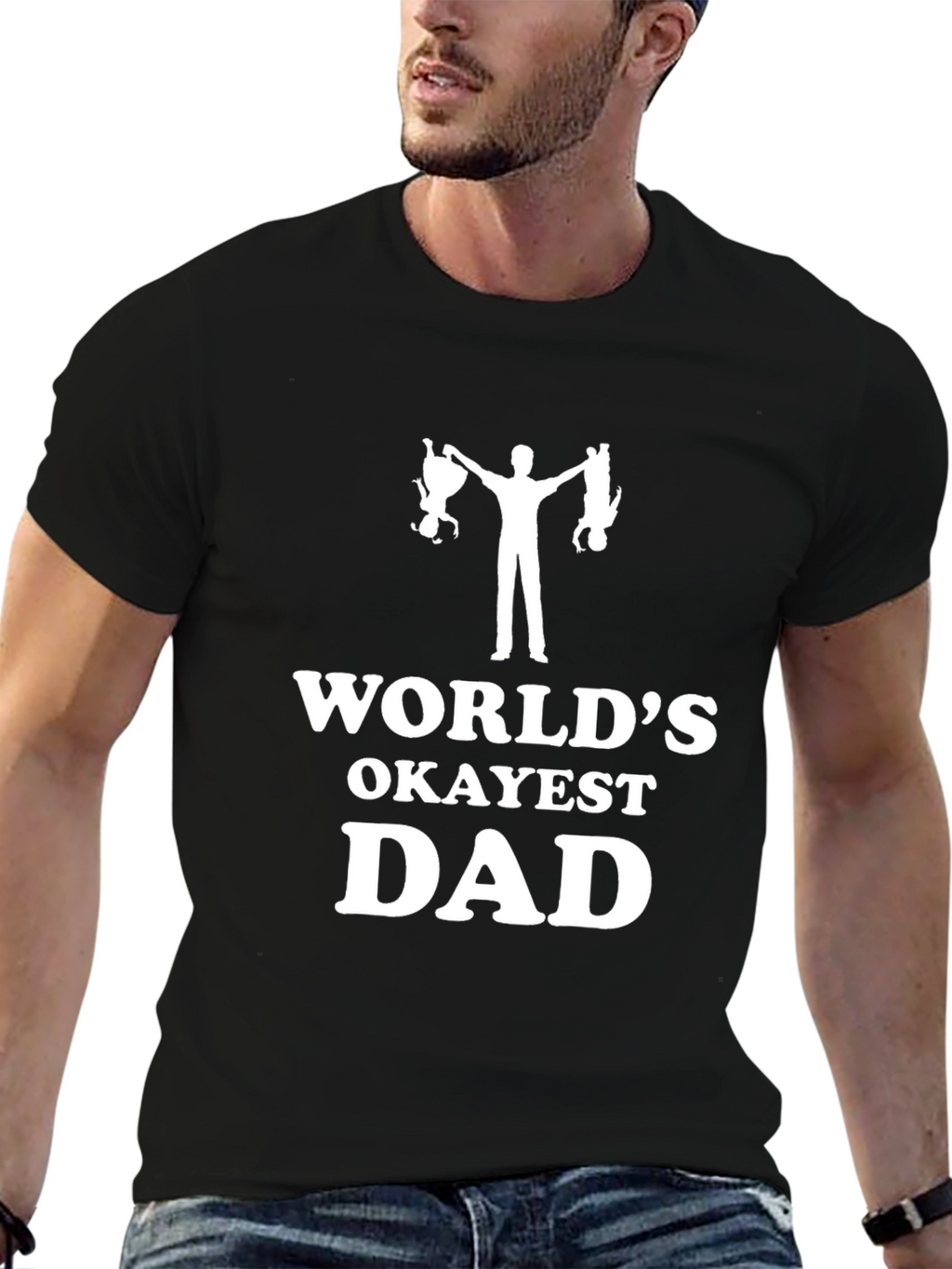 Worlds Okayest Dad Graphic T-Shirt