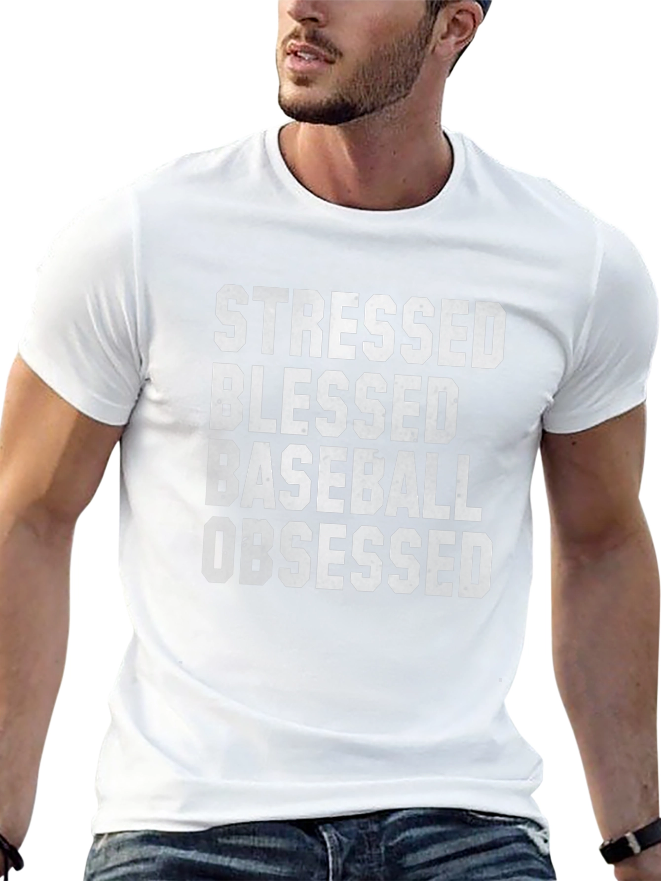 Stressed Blessed Baseball Obsessed Tee