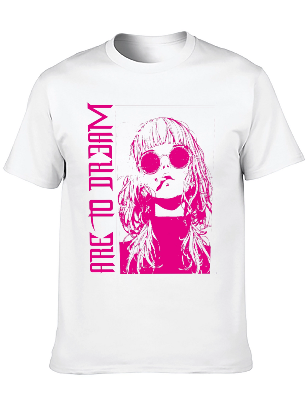Edgy Pink Graphic T-Shirt - Are To Dream