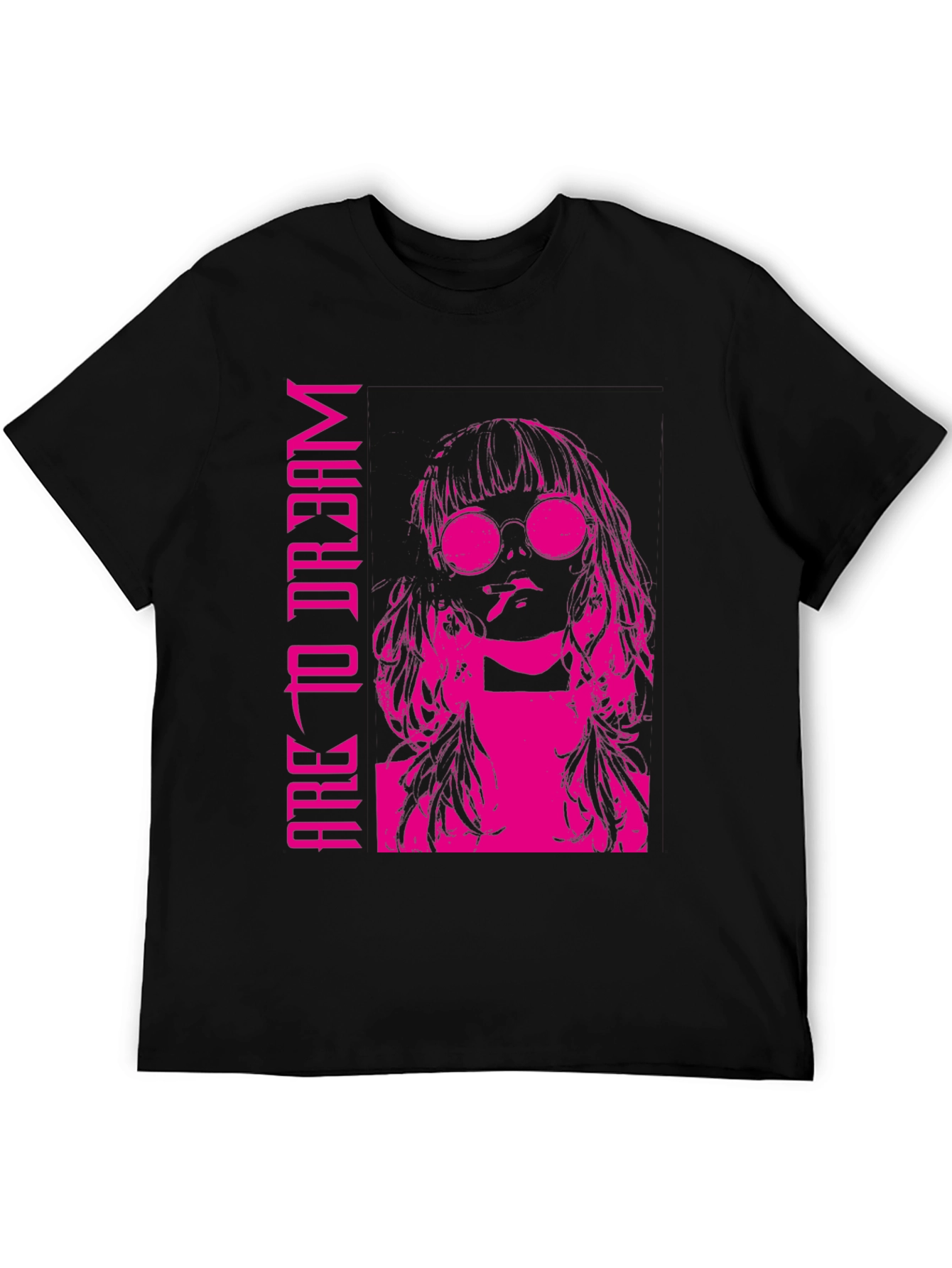 Edgy Pink Graphic T-Shirt - Are To Dream