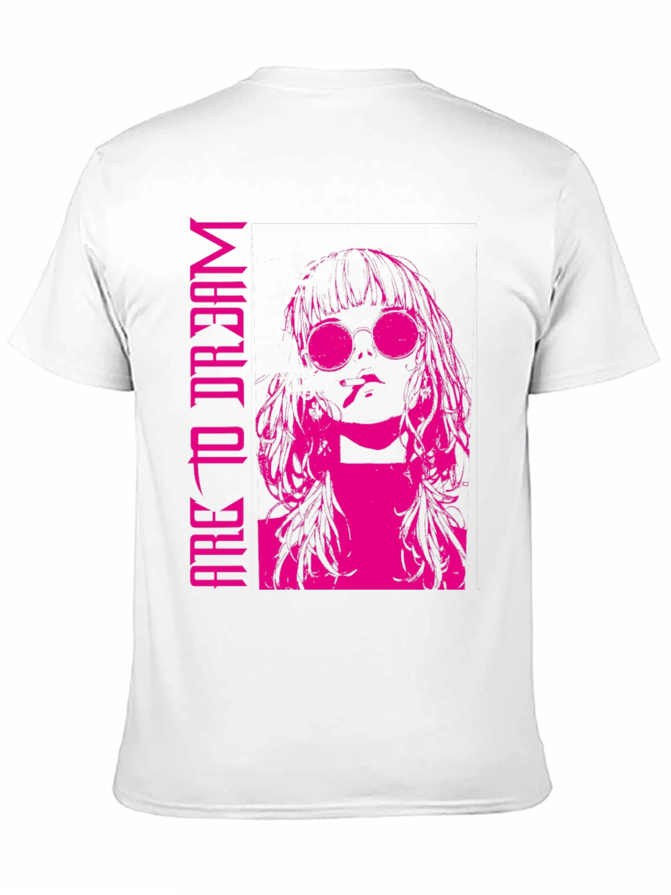 Edgy Pink Graphic T-Shirt - Are To Dream