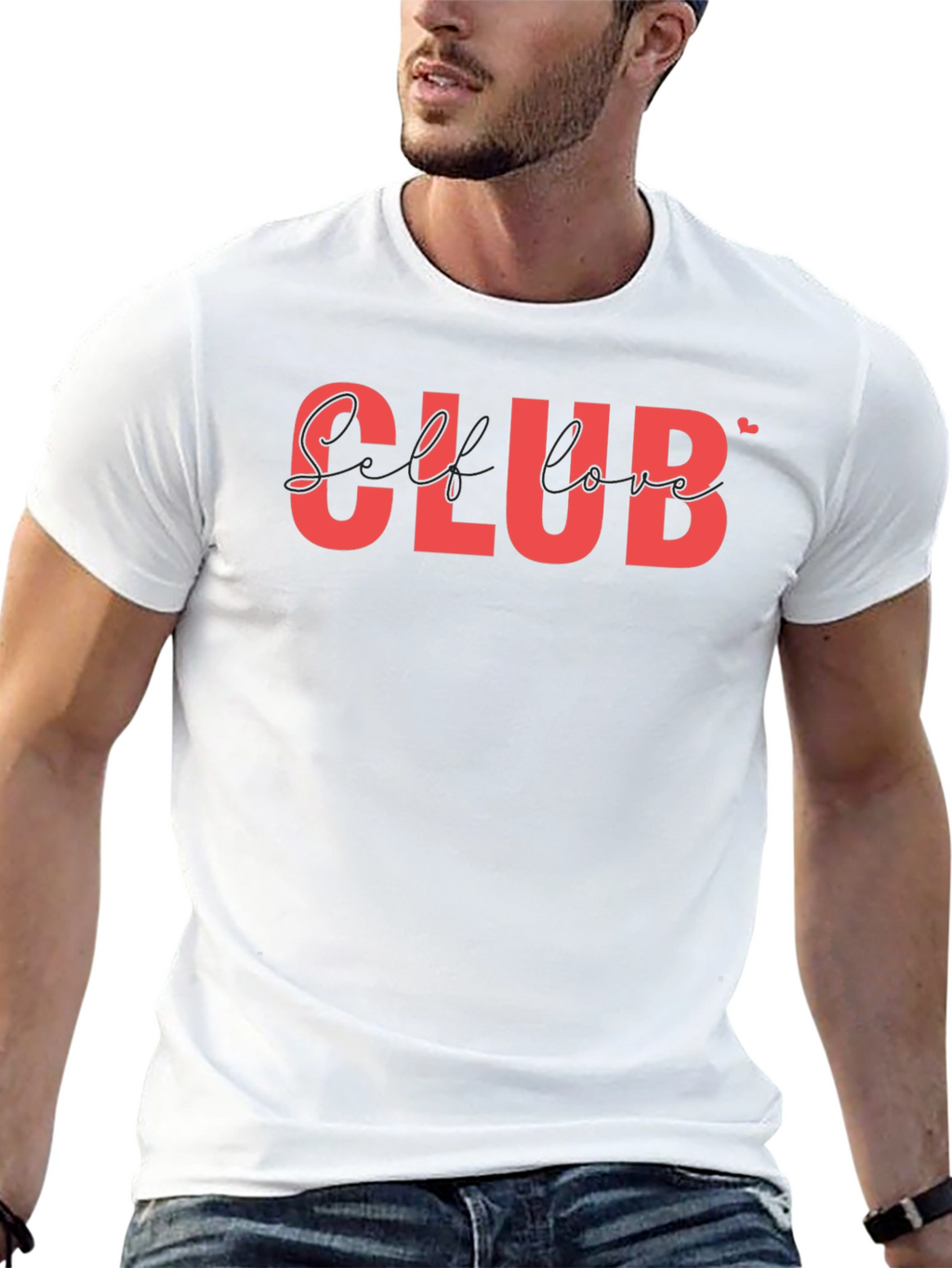 Self Love Club T-Shirt - Black Casual Tee