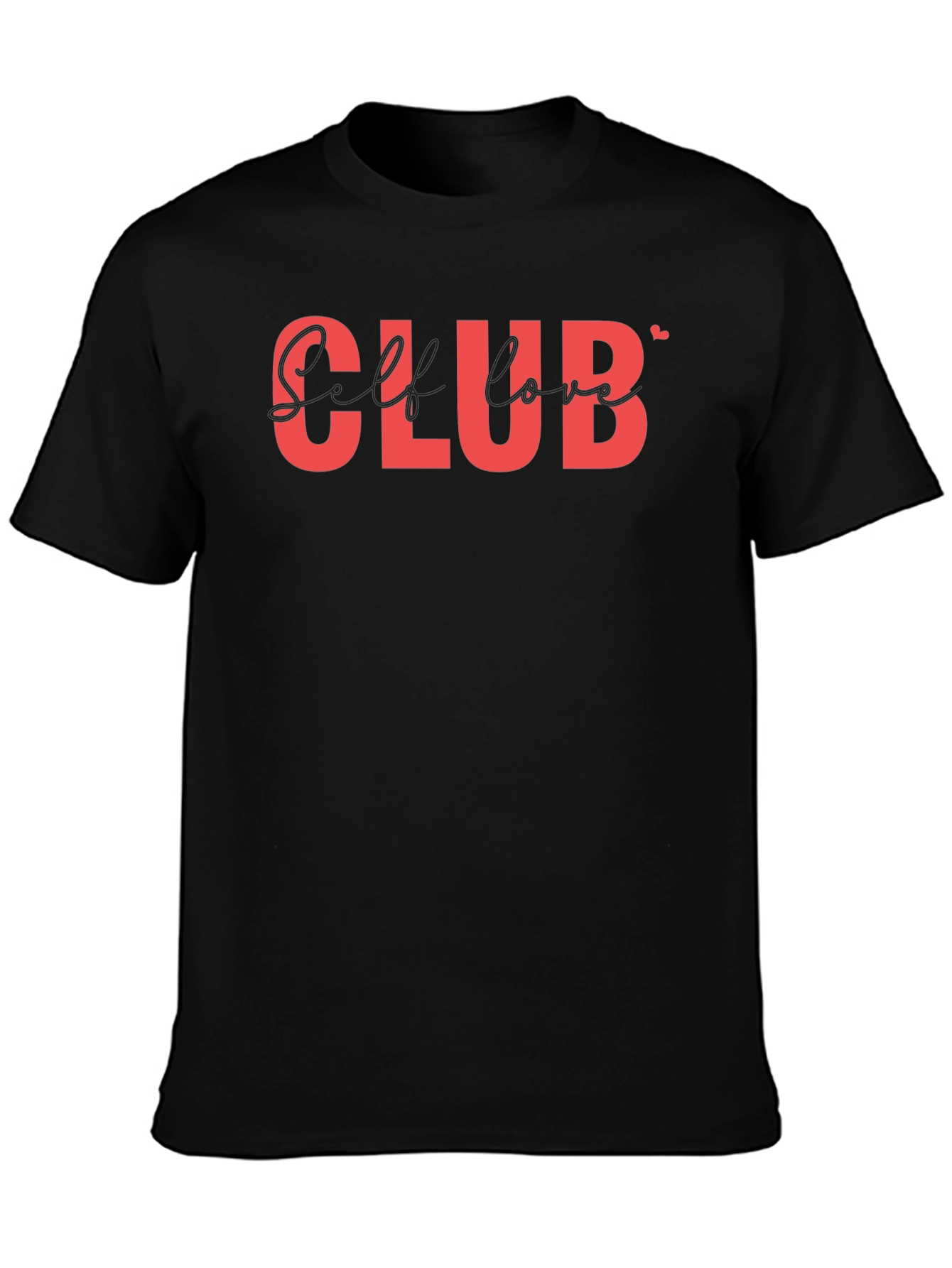 Self Love Club T-Shirt - Black Casual Tee