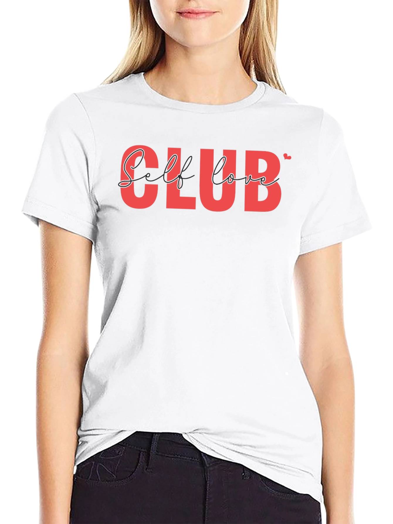 Self Love Club T-Shirt - Black Casual Tee