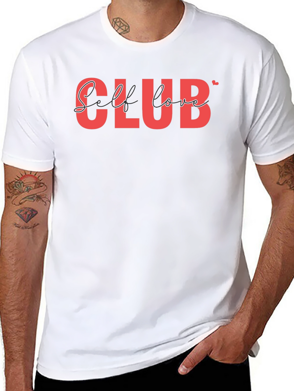 Self Love Club T-Shirt - Black Casual Tee
