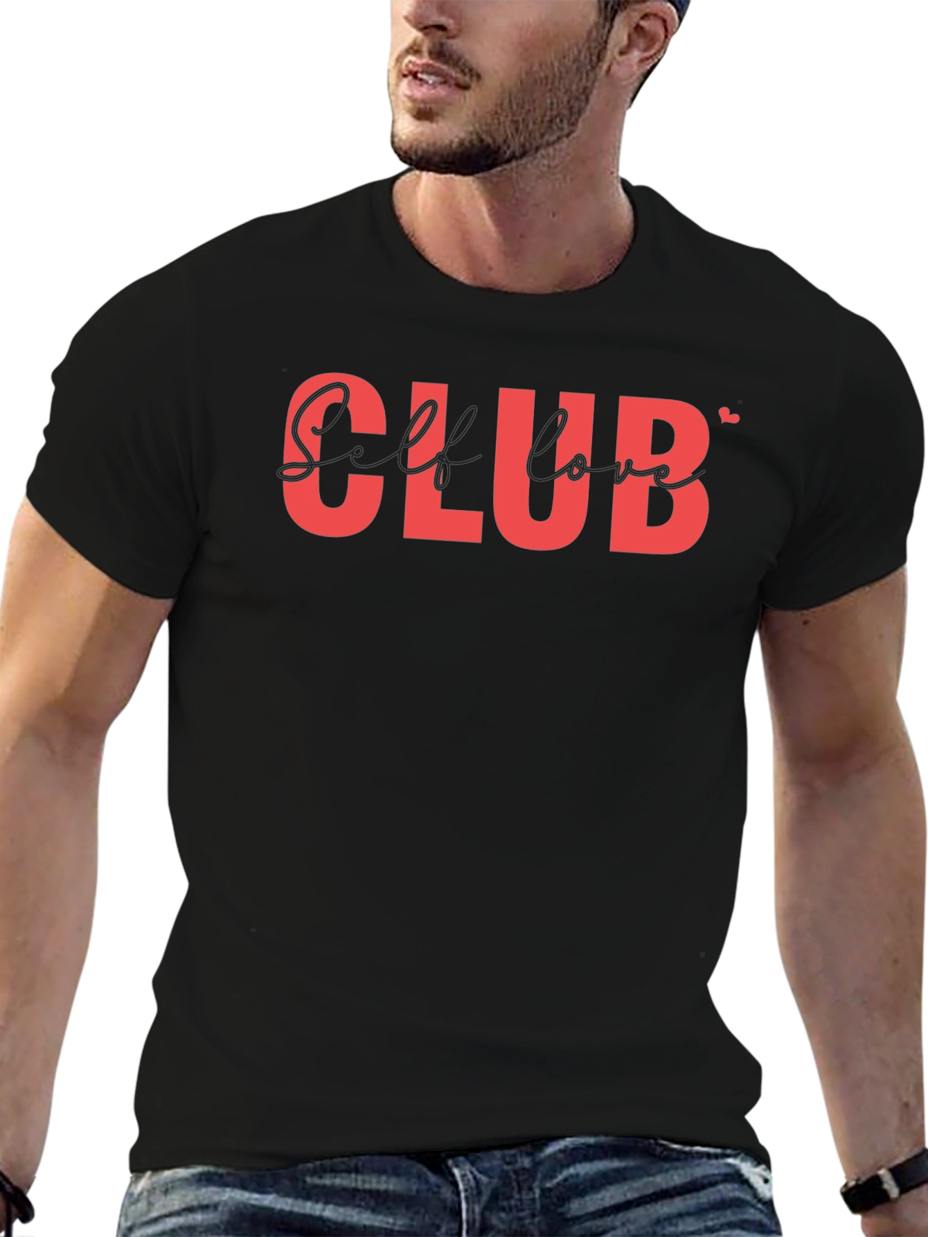 Self Love Club T-Shirt - Black Casual Tee