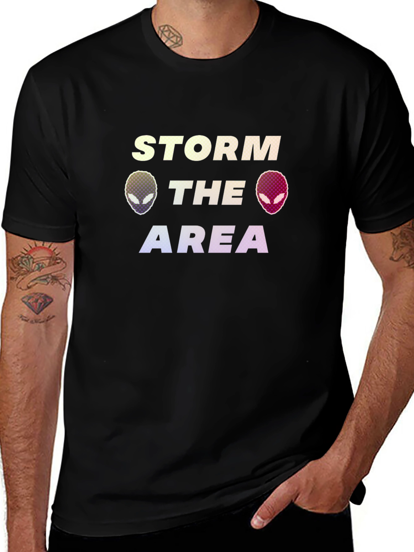 Storm the Area Alien Graphic T-Shirt