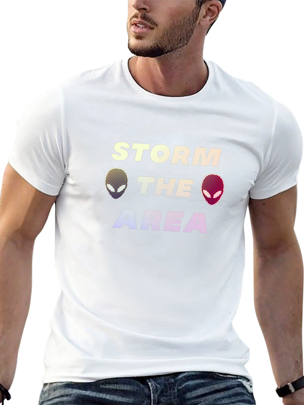 Storm the Area Alien Graphic T-Shirt