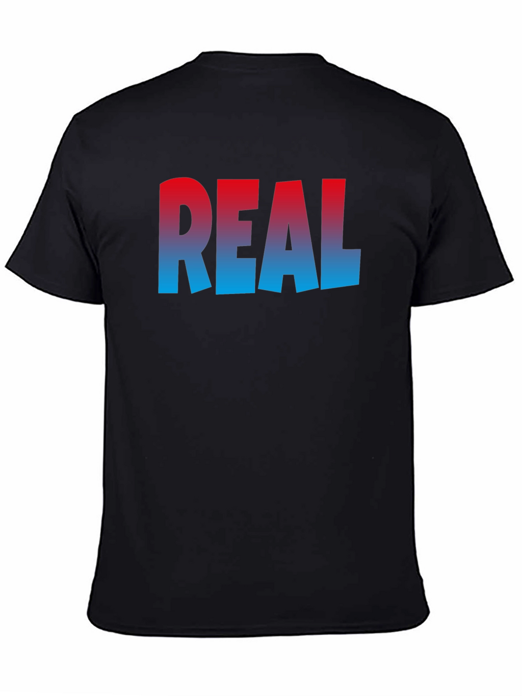 Cool REAL Gradient Print Black T-Shirt