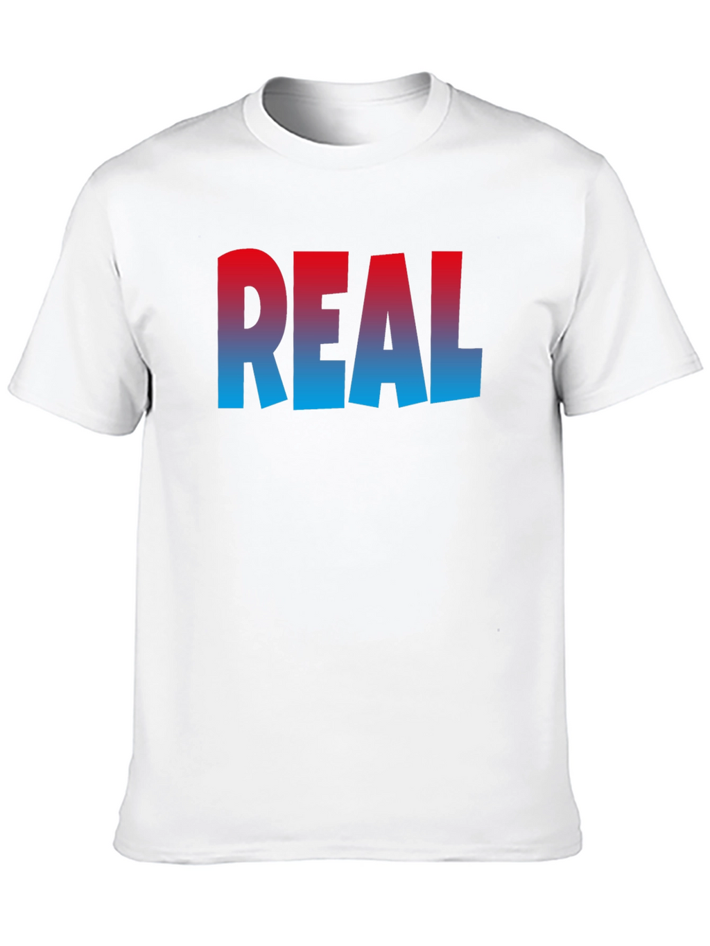Cool REAL Gradient Print Black T-Shirt