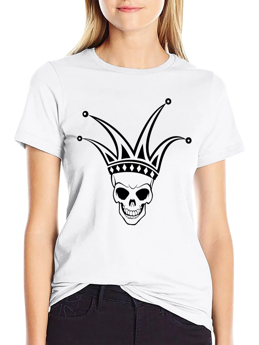 Skull Jester Graphic Tee - Mens Black T-Shirt