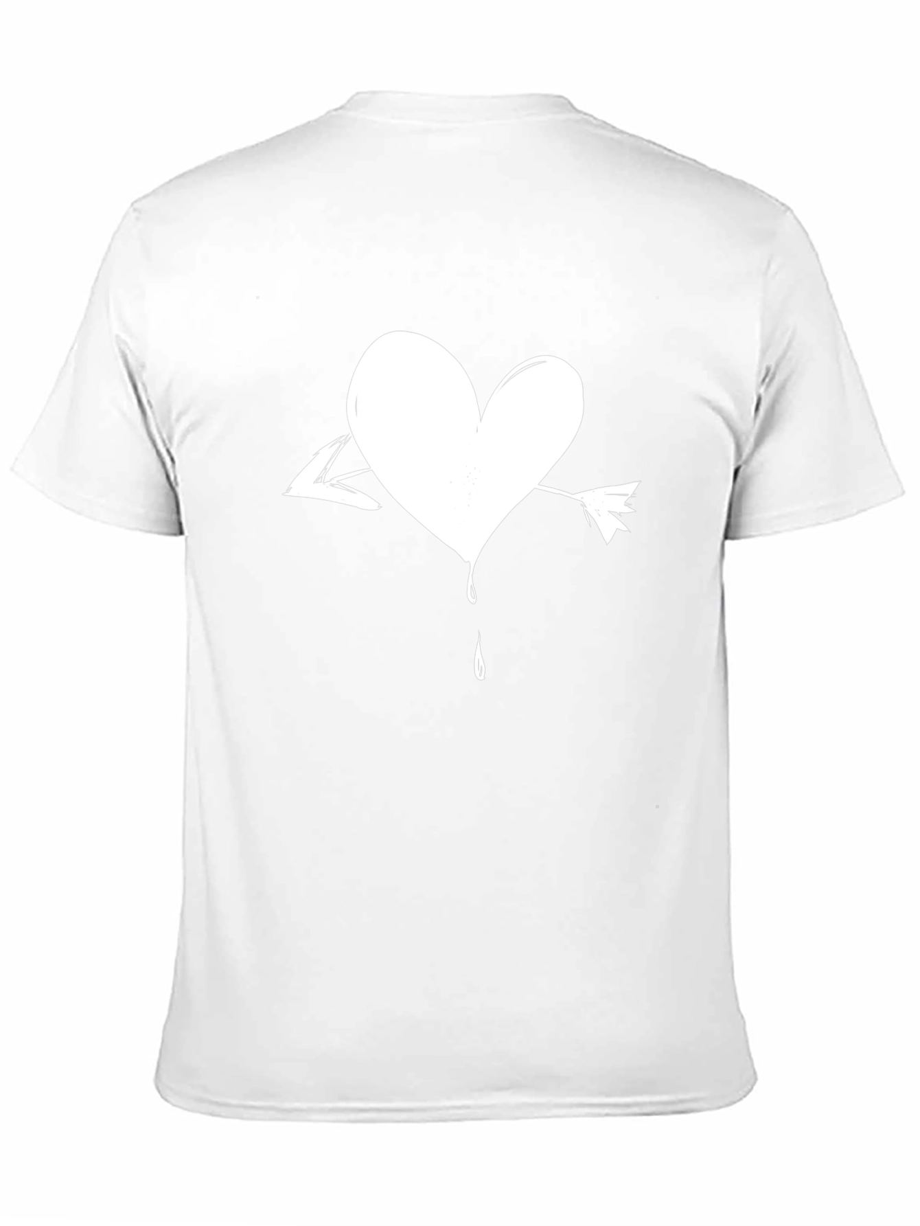 Heart Arrow Graphic Tee - Trendy Black T-Shirt
