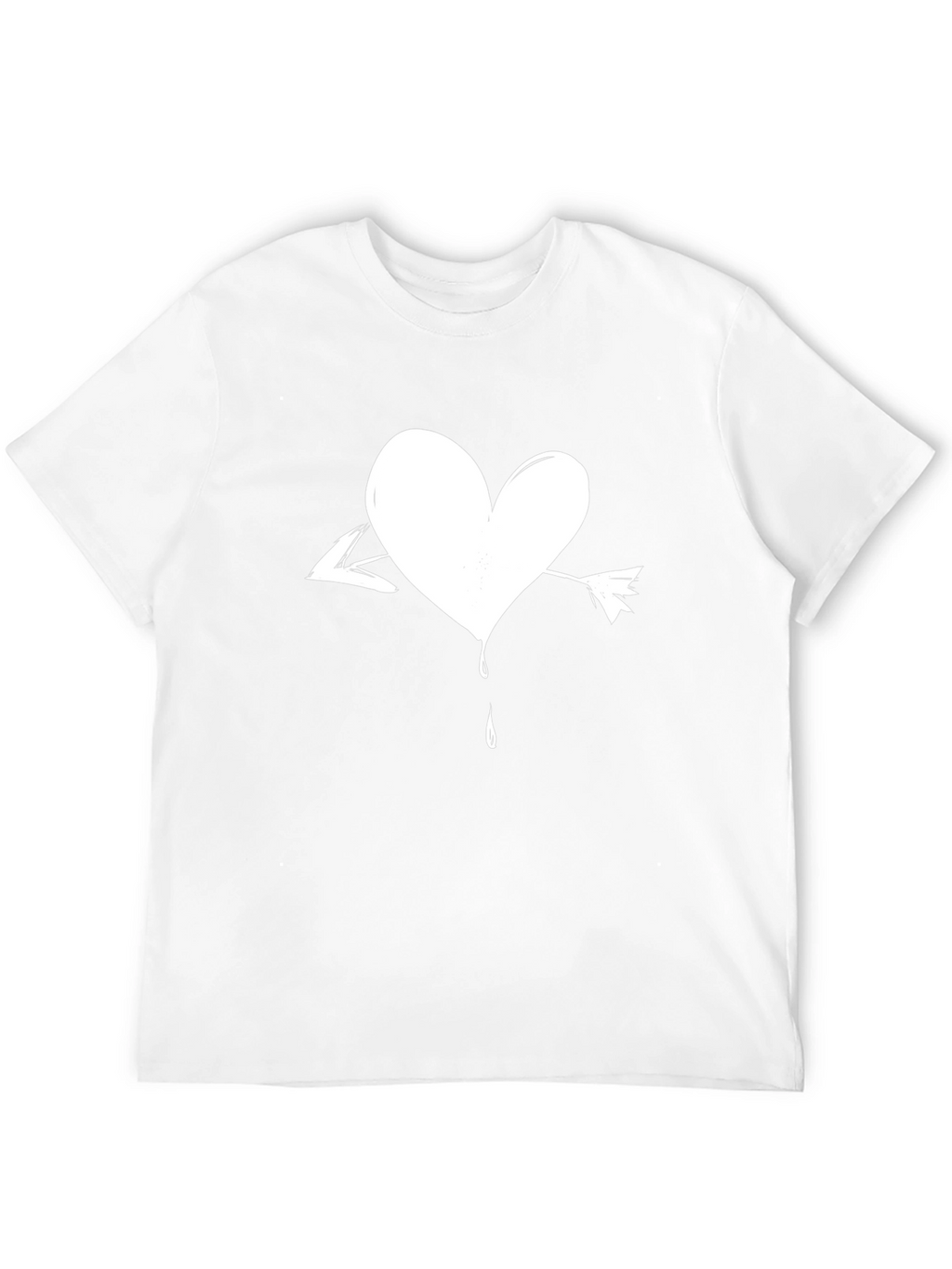 Heart Arrow Graphic Tee - Trendy Black T-Shirt