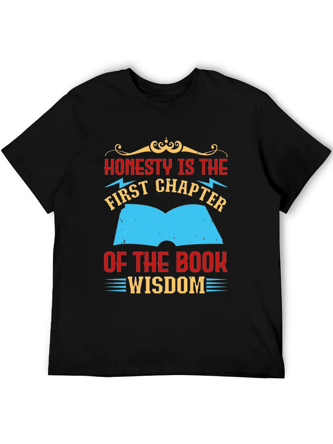 Honesty Wisdom Graphic Tee - Black Cotton T-Shirt
