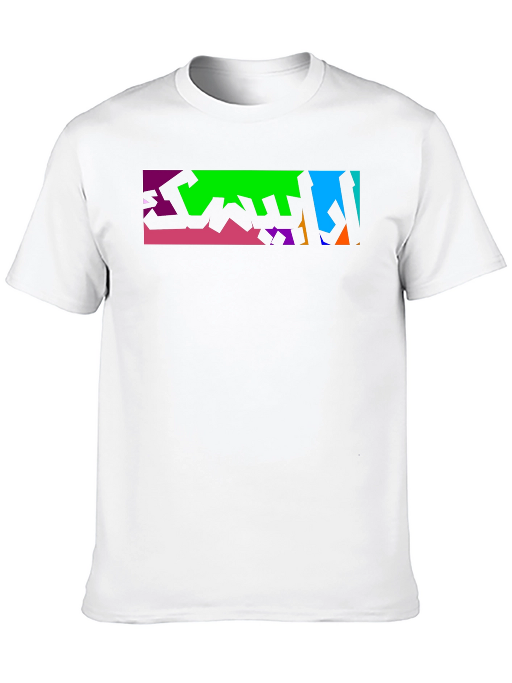 Abstract Arabic Graphic Print Black T-Shirt