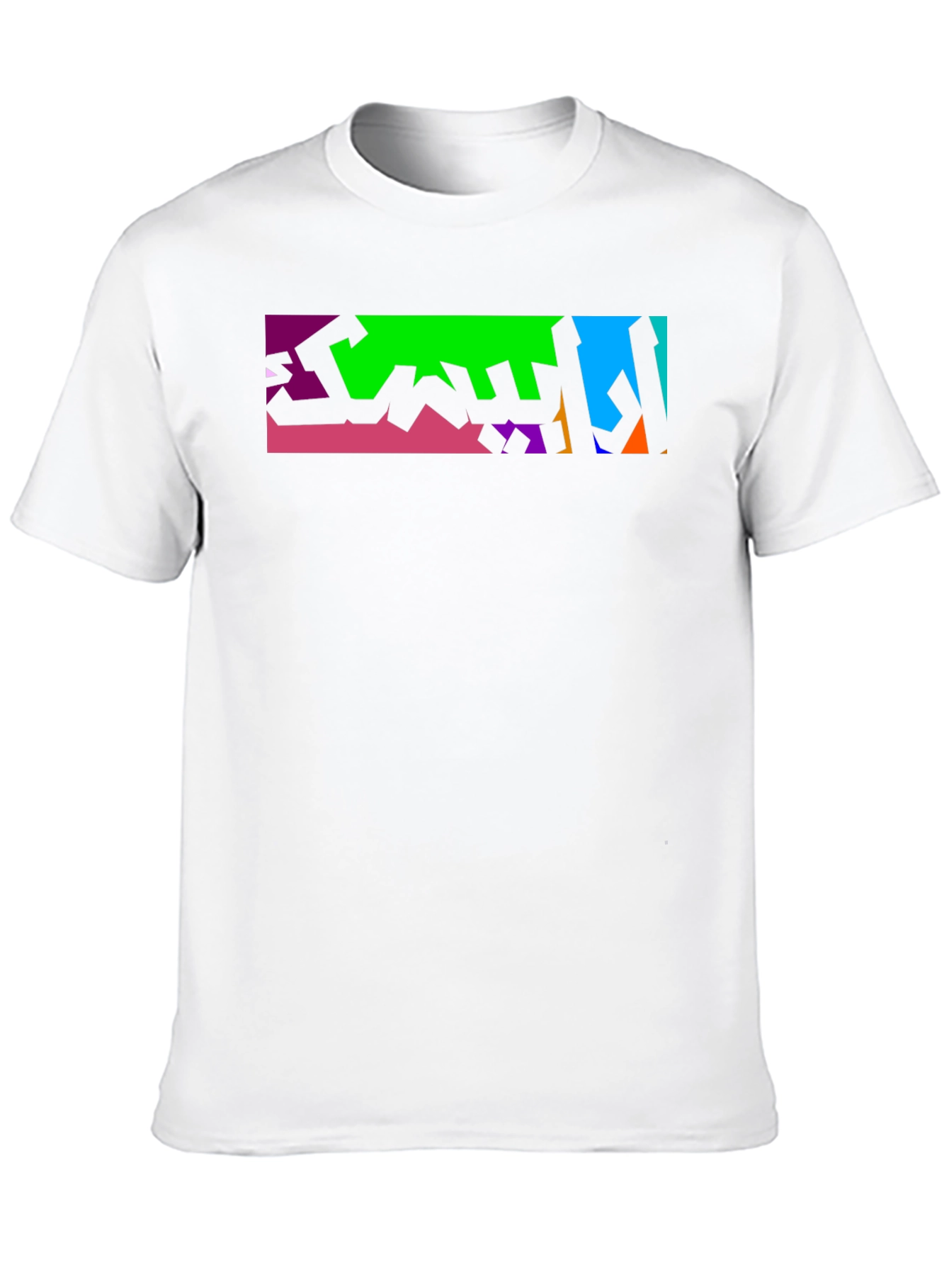 Abstract Arabic Graphic Print Black T-Shirt