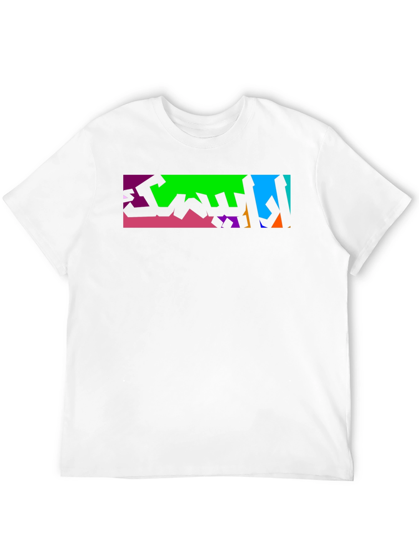Abstract Arabic Graphic Print Black T-Shirt