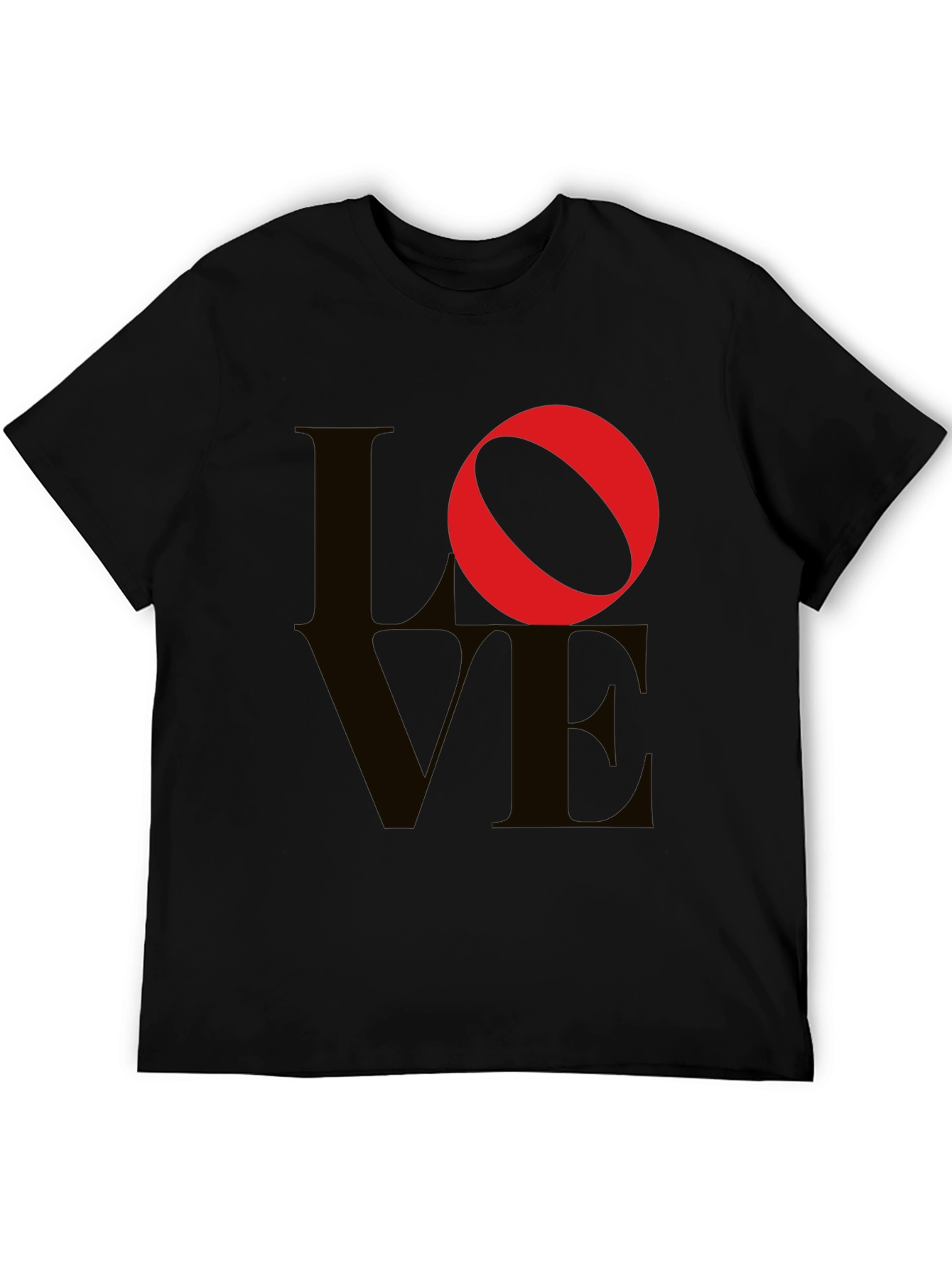 Love Graphic Tee - Black Cotton Blend