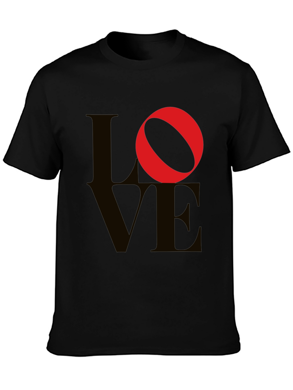 Love Graphic Tee - Black Cotton Blend