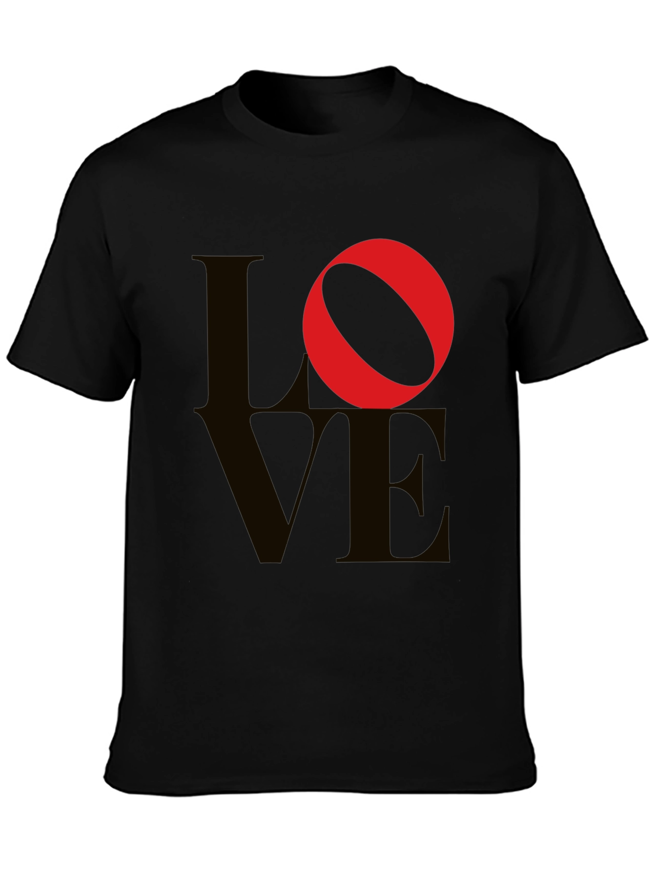 Love Graphic Tee - Black Cotton Blend