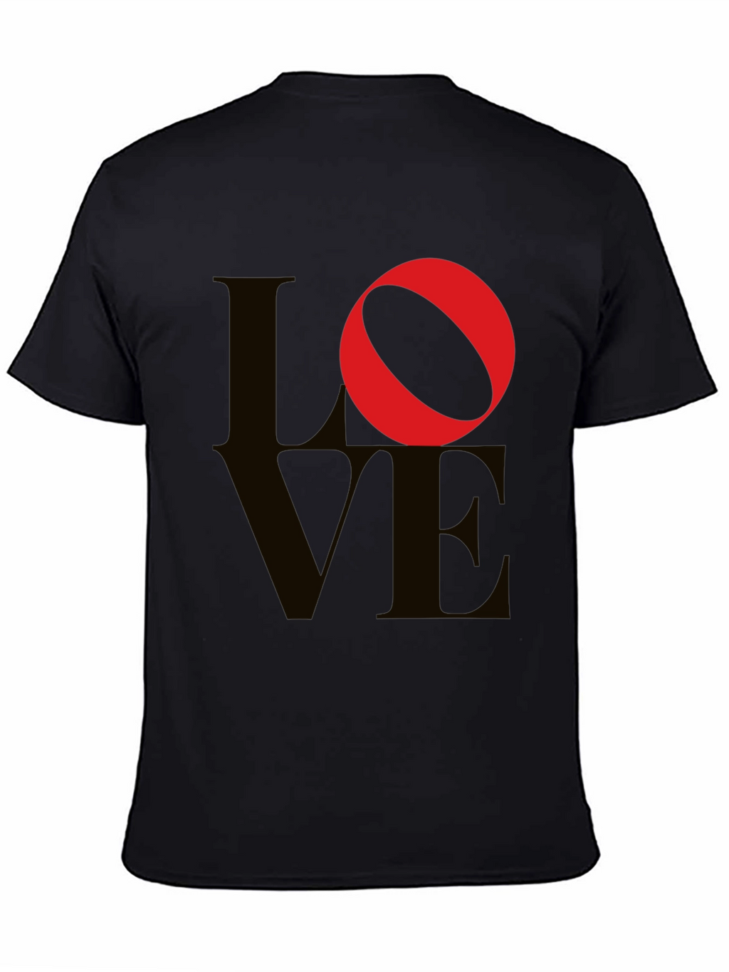 Love Graphic Tee - Black Cotton Blend