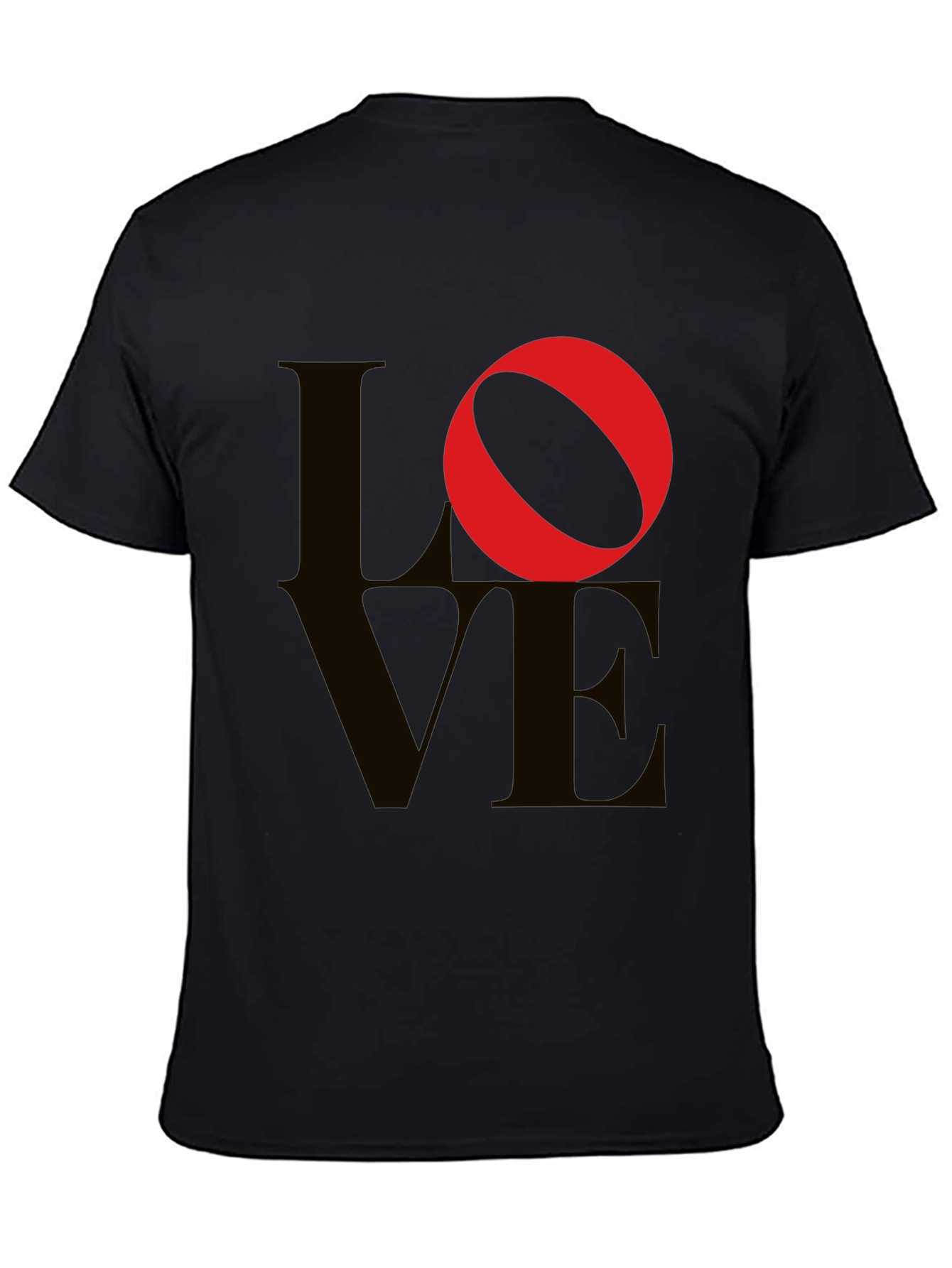 Love Graphic Tee - Black Cotton Blend