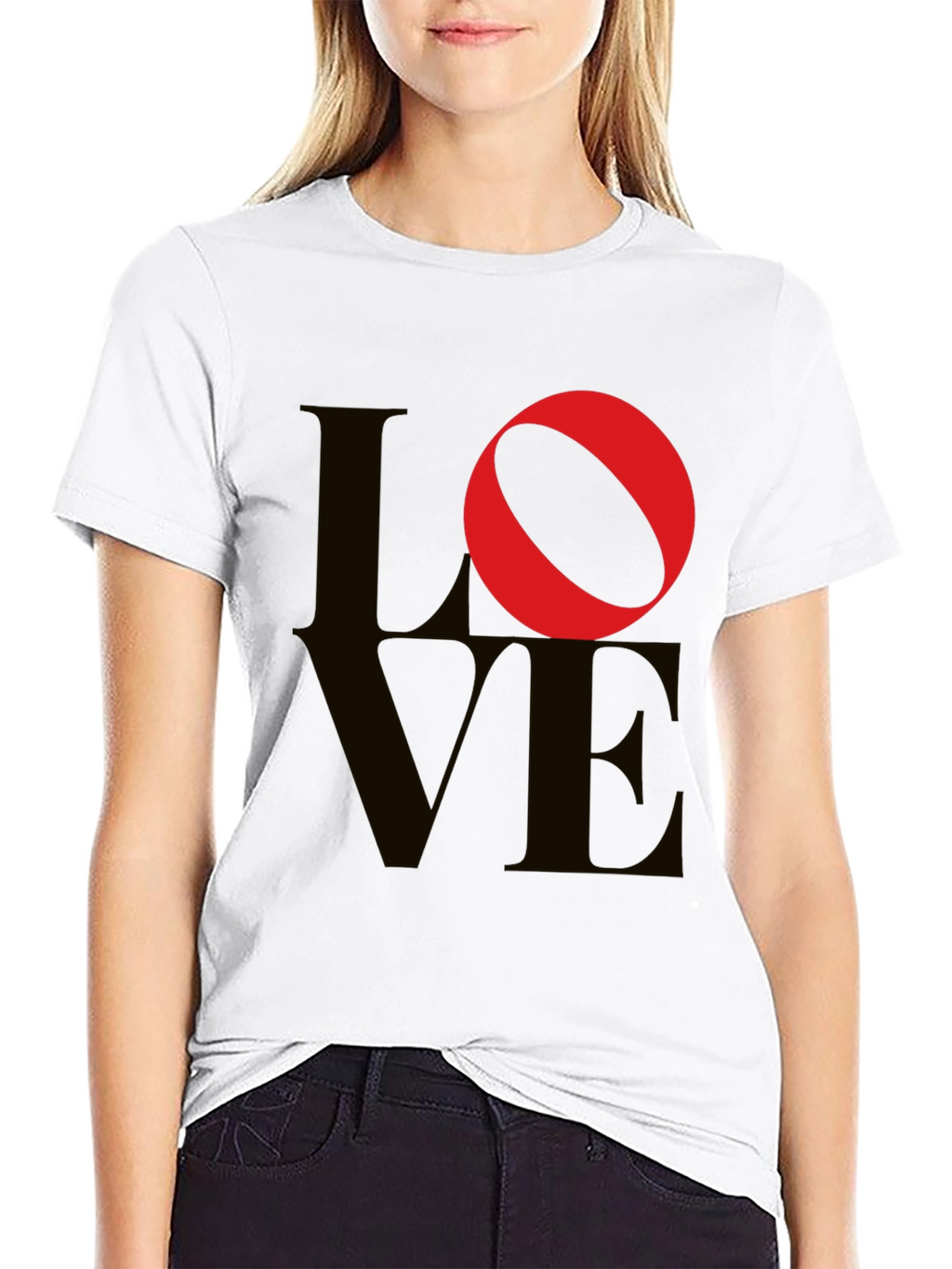 Love Graphic Tee - Black Cotton Blend