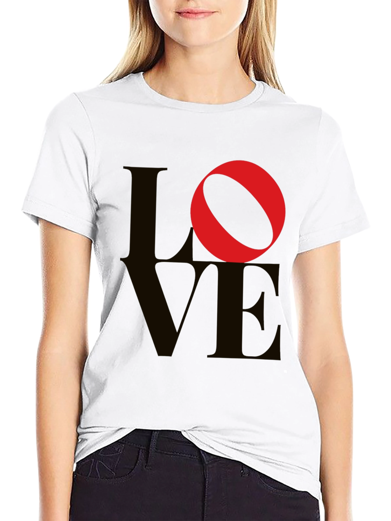 Love Graphic Tee - Black Cotton Blend