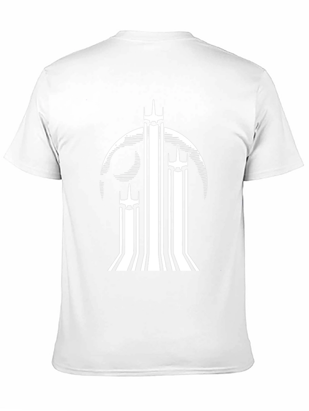 Graphic Tee: White Towers on Black