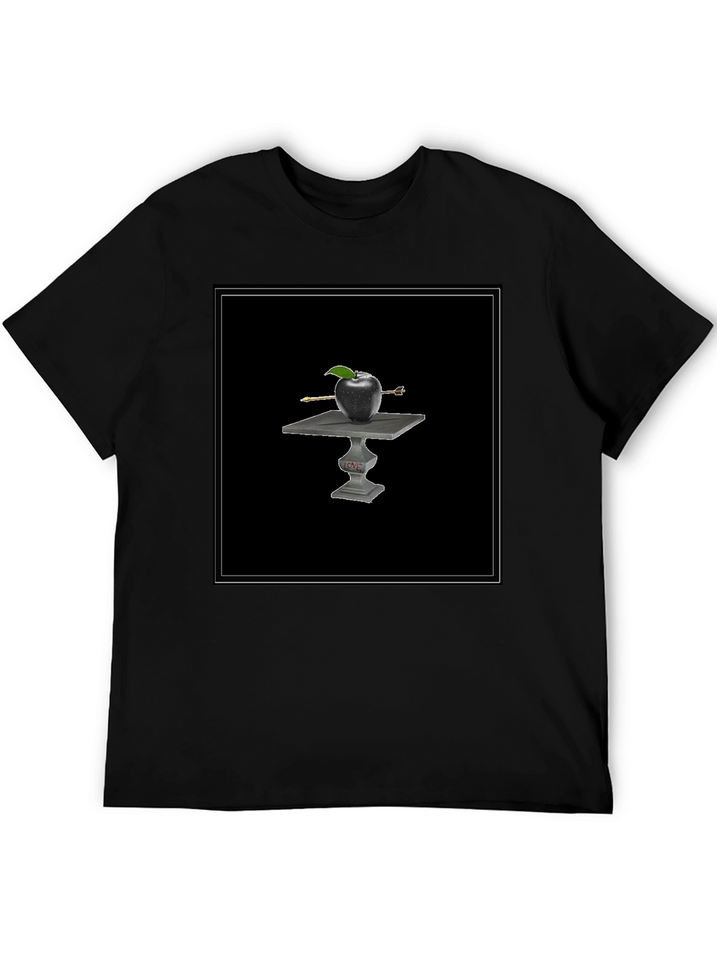 Apple Arrow Tee - Black Graphic T-Shirt