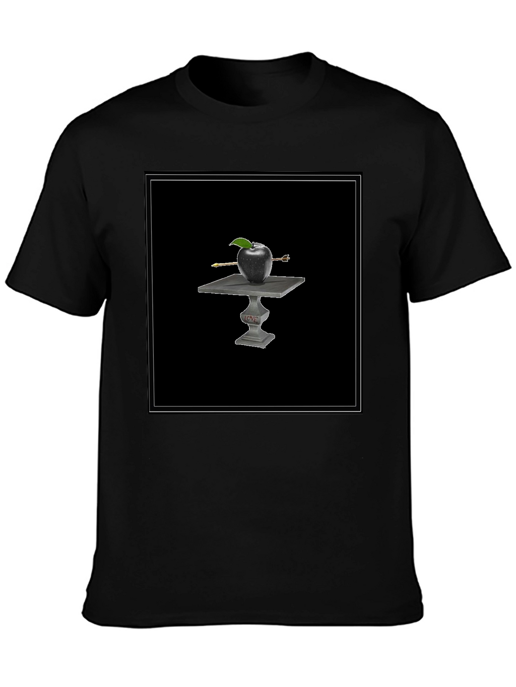 Apple Arrow Tee - Black Graphic T-Shirt
