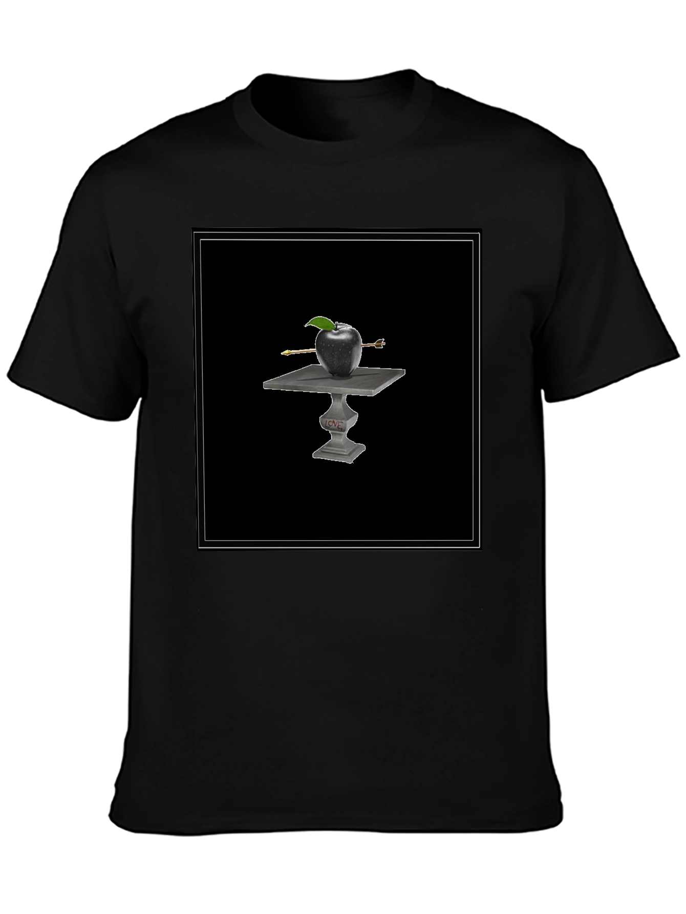 Apple Arrow Tee - Black Graphic T-Shirt