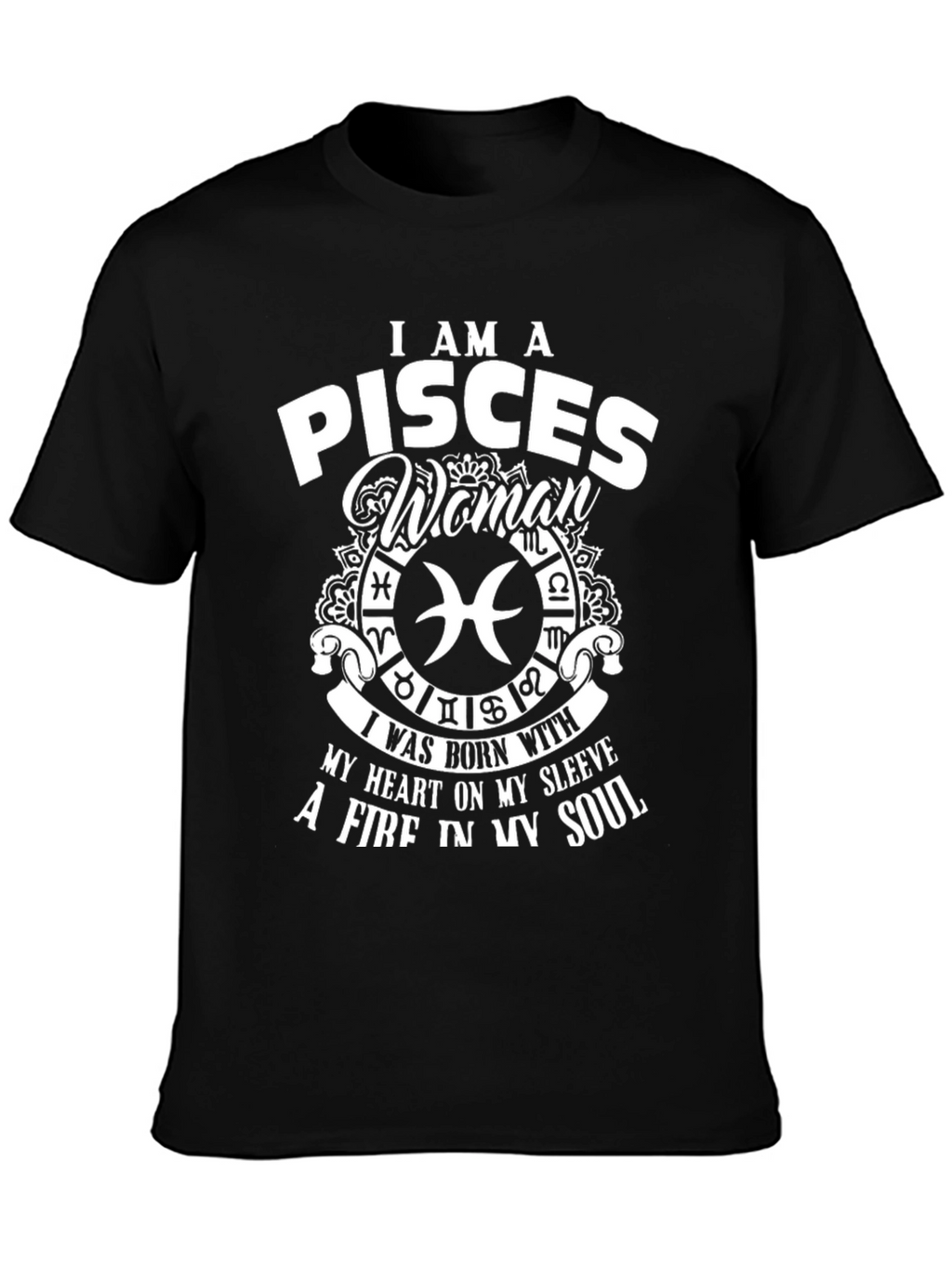 Pisces Woman Graphic Tee - Zodiac Sign Shirt