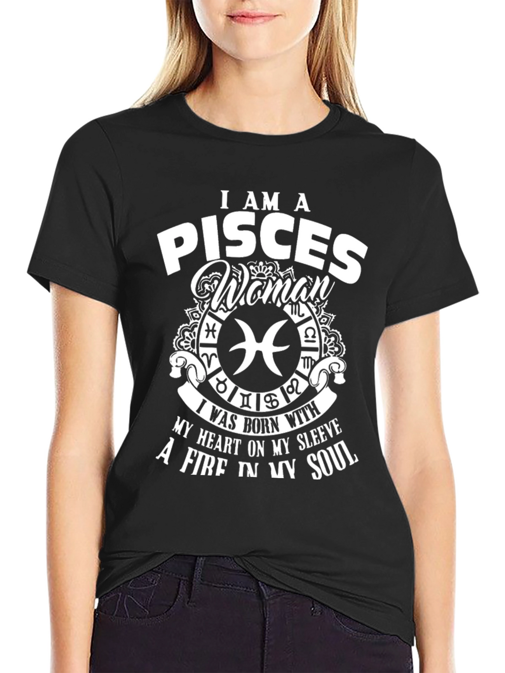 Pisces Woman Graphic Tee - Zodiac Sign Shirt