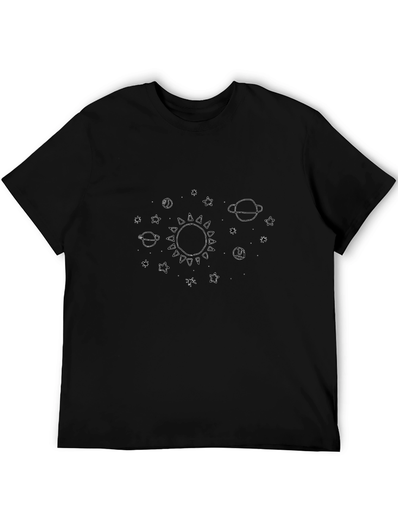 Cosmic Solar System Black T-Shirt