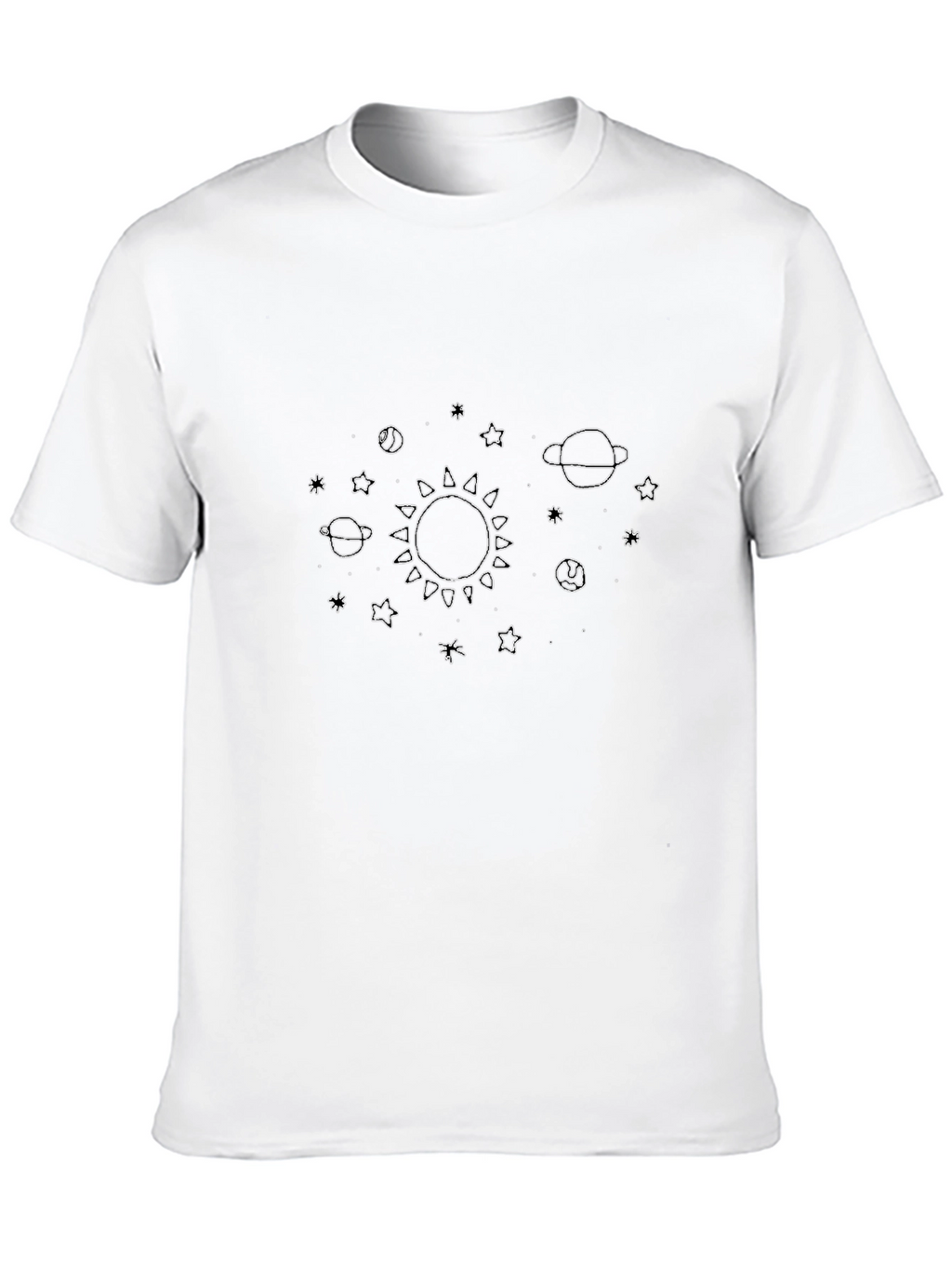 Cosmic Solar System Black T-Shirt