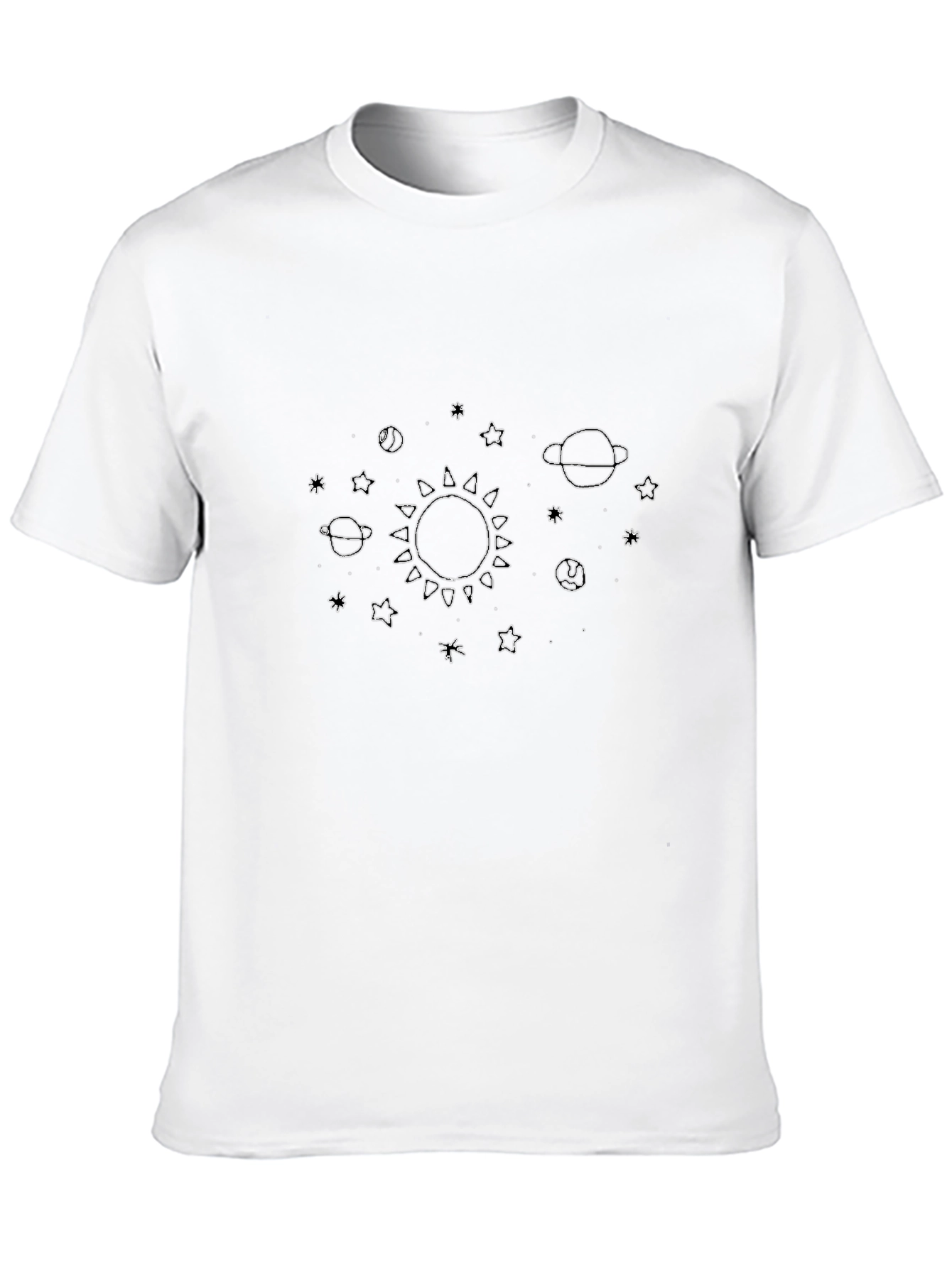 Cosmic Solar System Black T-Shirt