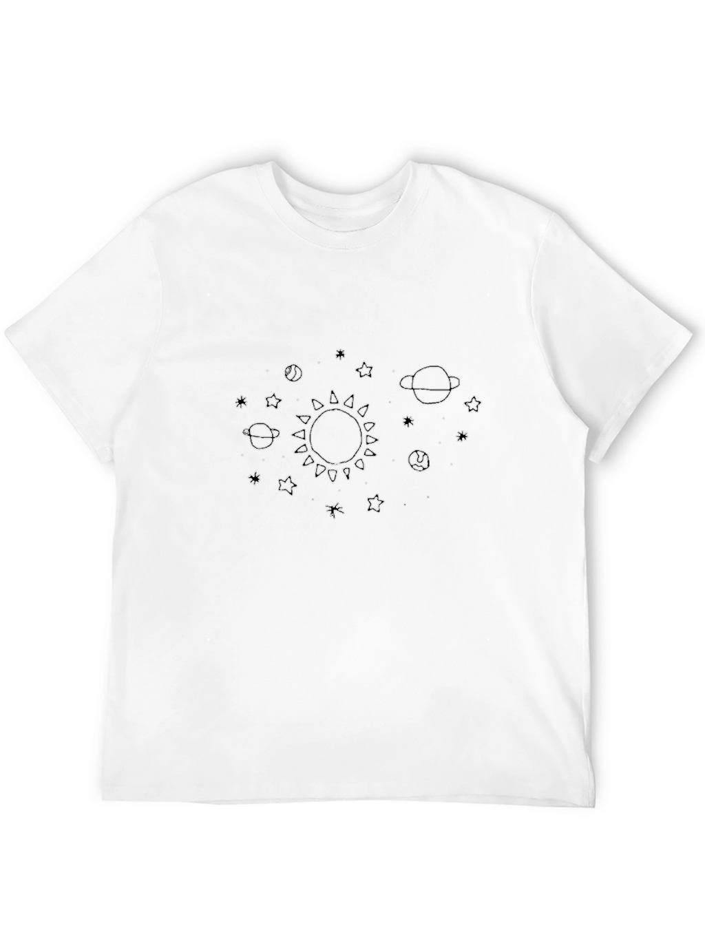 Cosmic Solar System Black T-Shirt