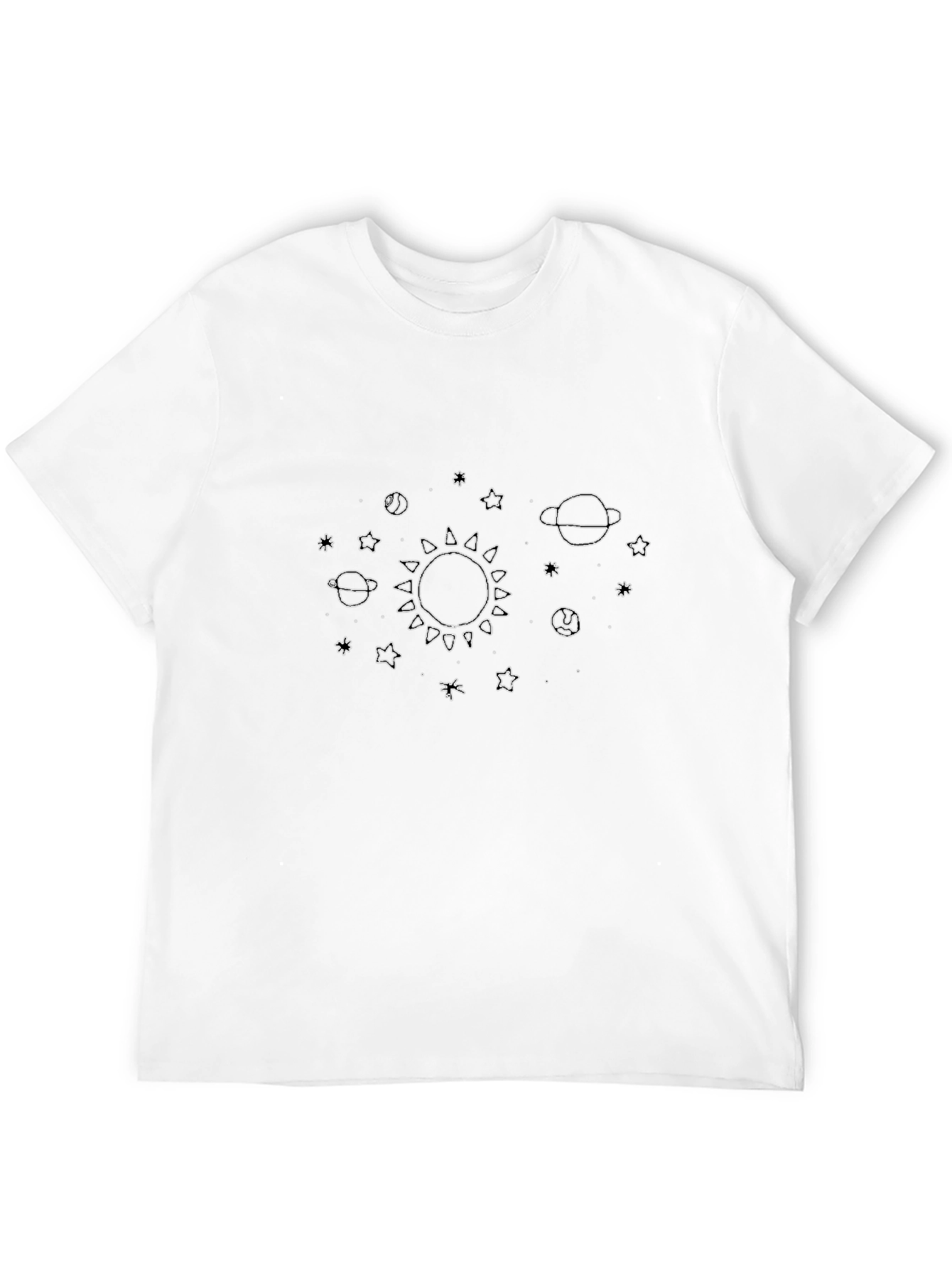 Cosmic Solar System Black T-Shirt