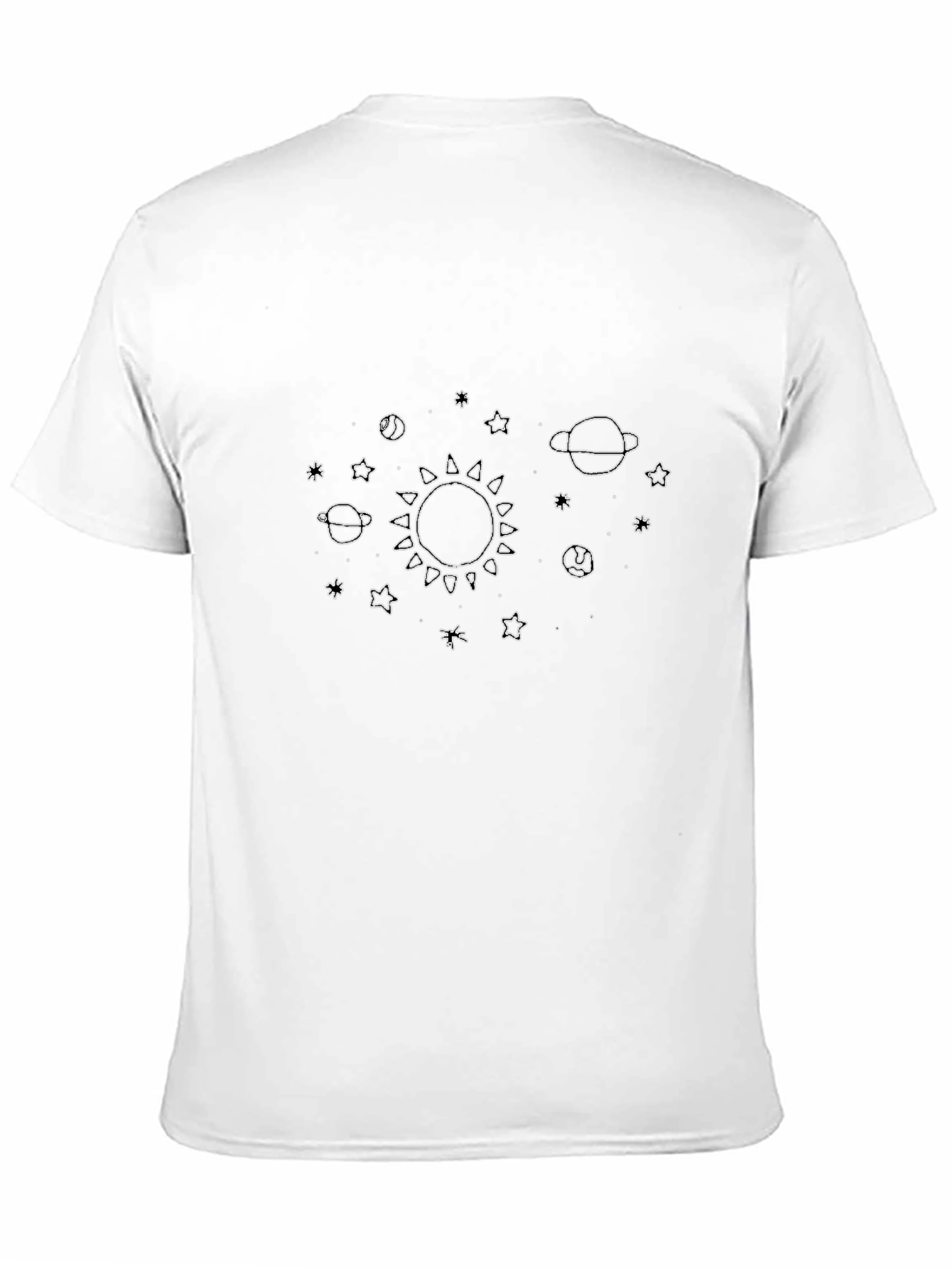 Cosmic Solar System Black T-Shirt
