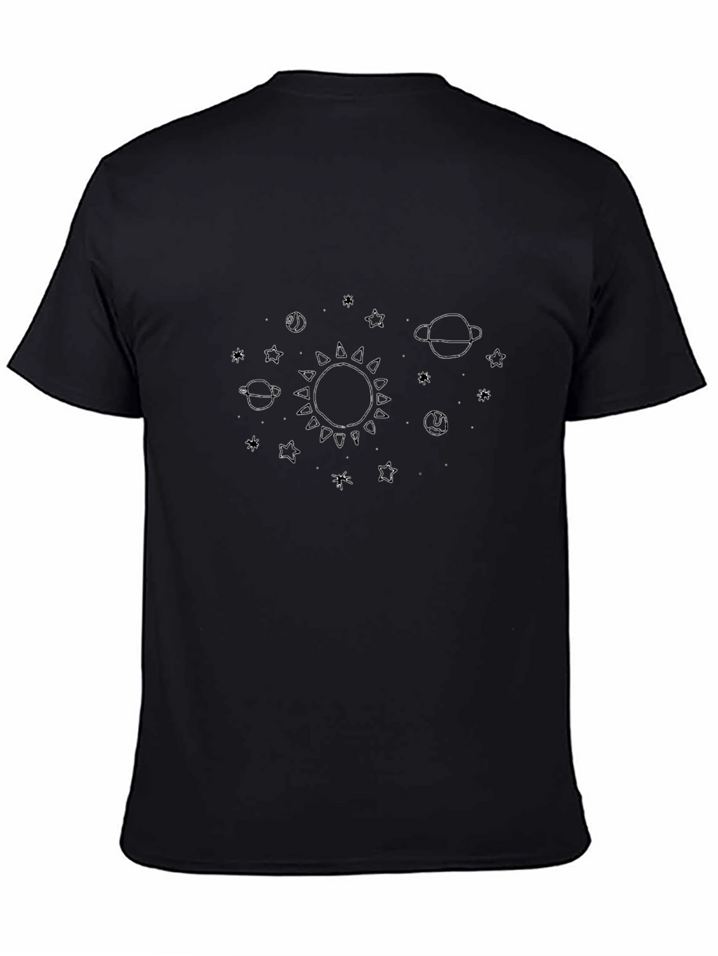 Cosmic Solar System Black T-Shirt